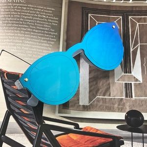 VENETIAN - BLUE RIMLESS MIRRORED SUNGLASSES